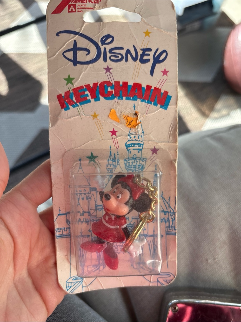 Vintage Disney Minnie Mouse Red Keychain